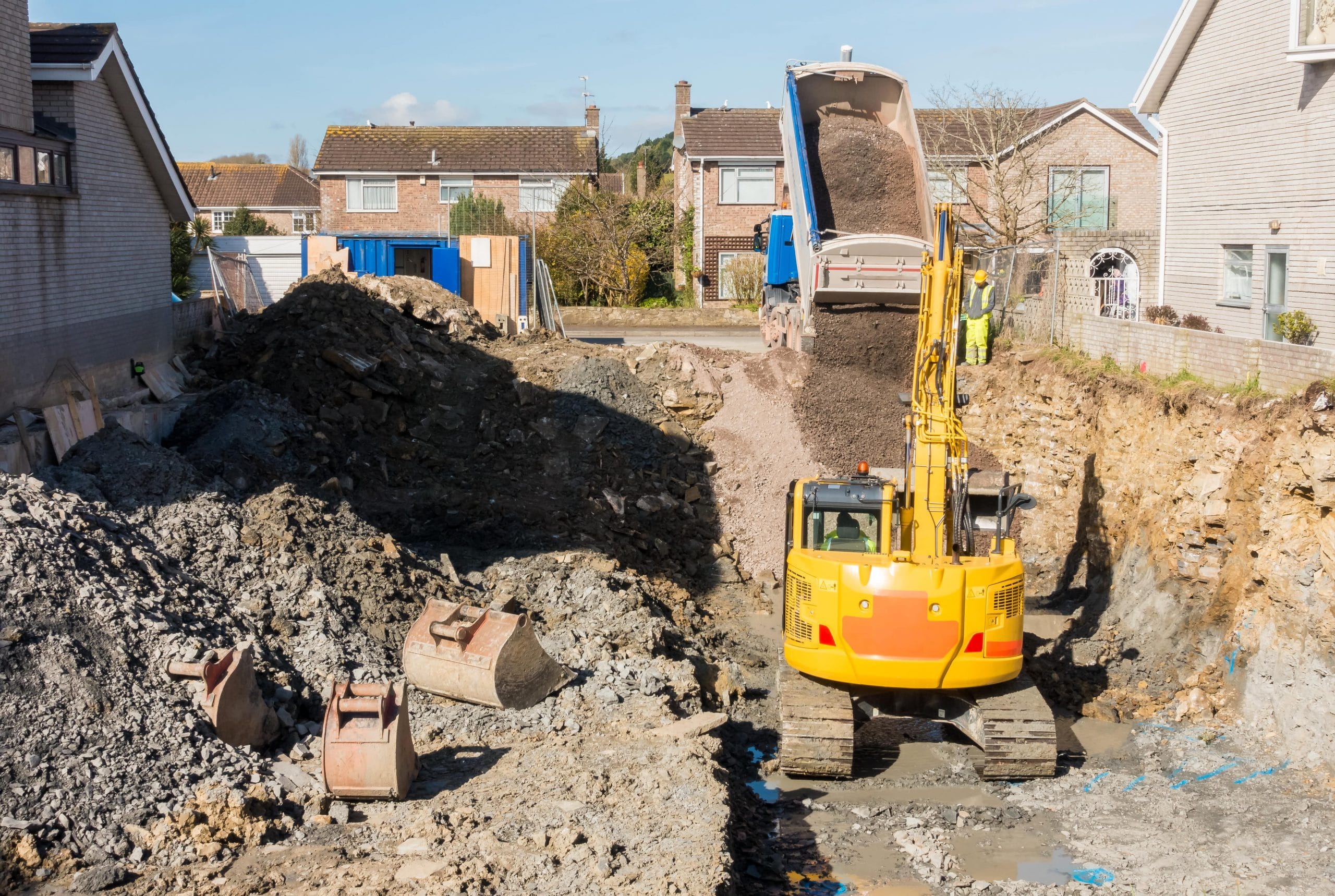 Basement excavation project